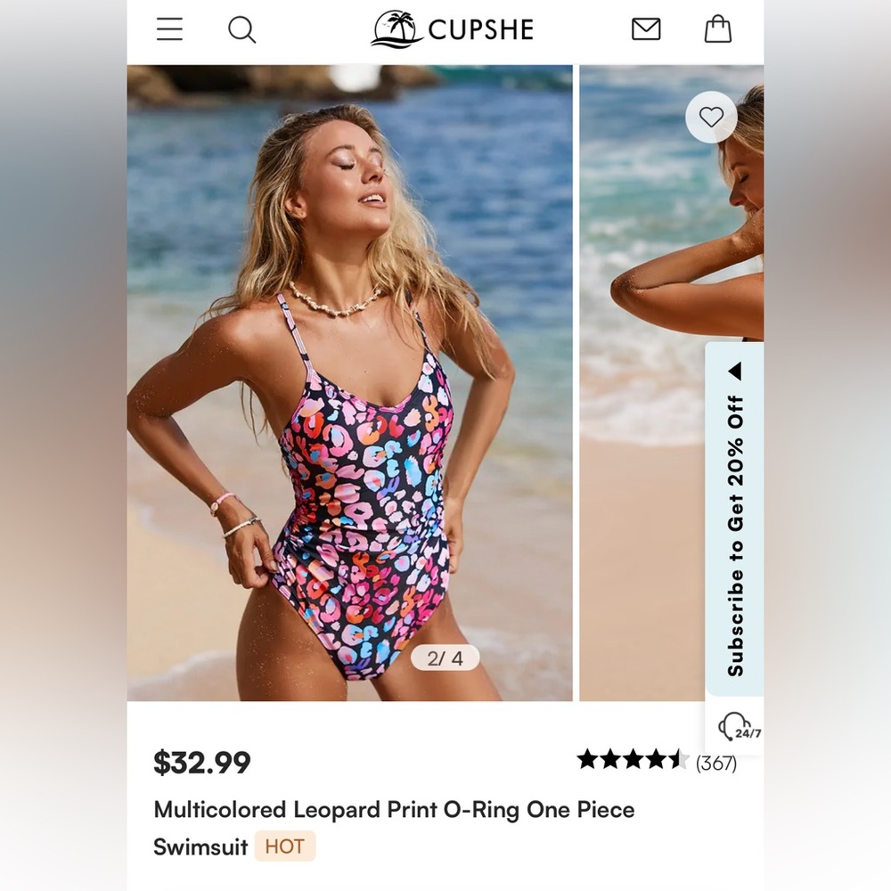 Multicolored Leopard Print O-Ring One Piece Swimsuit NWT
HOT